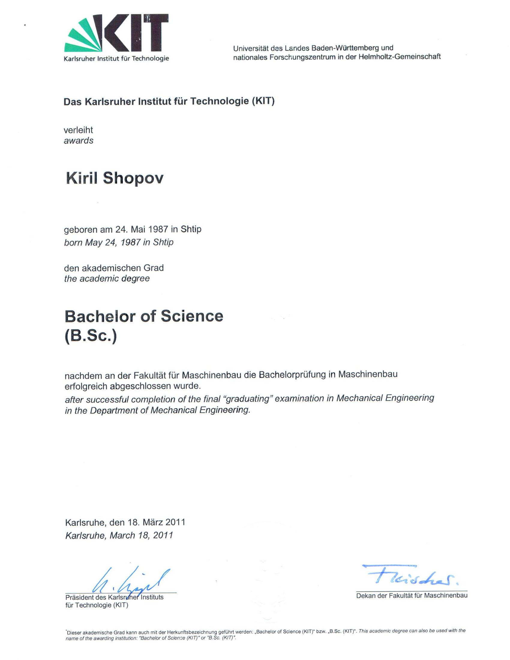 KIT Diploma